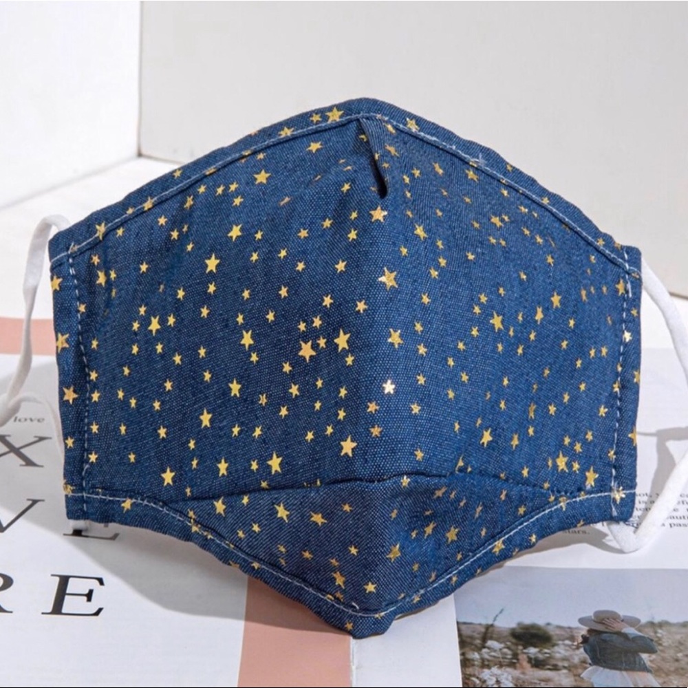 Denim Star ⭐️ Face Mask Adjustable + 2 Filters NW